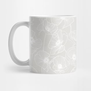 Gray Poppies Mug